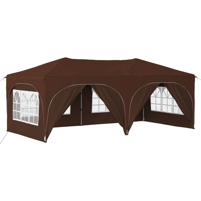 Pop-up Festtelt 575 x 288 x 245 cm Brun Oxford stof