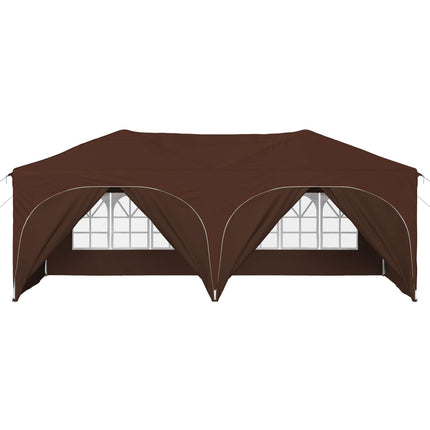 Pop-up Festtelt 575 x 288 x 245 cm Brun Oxford stof