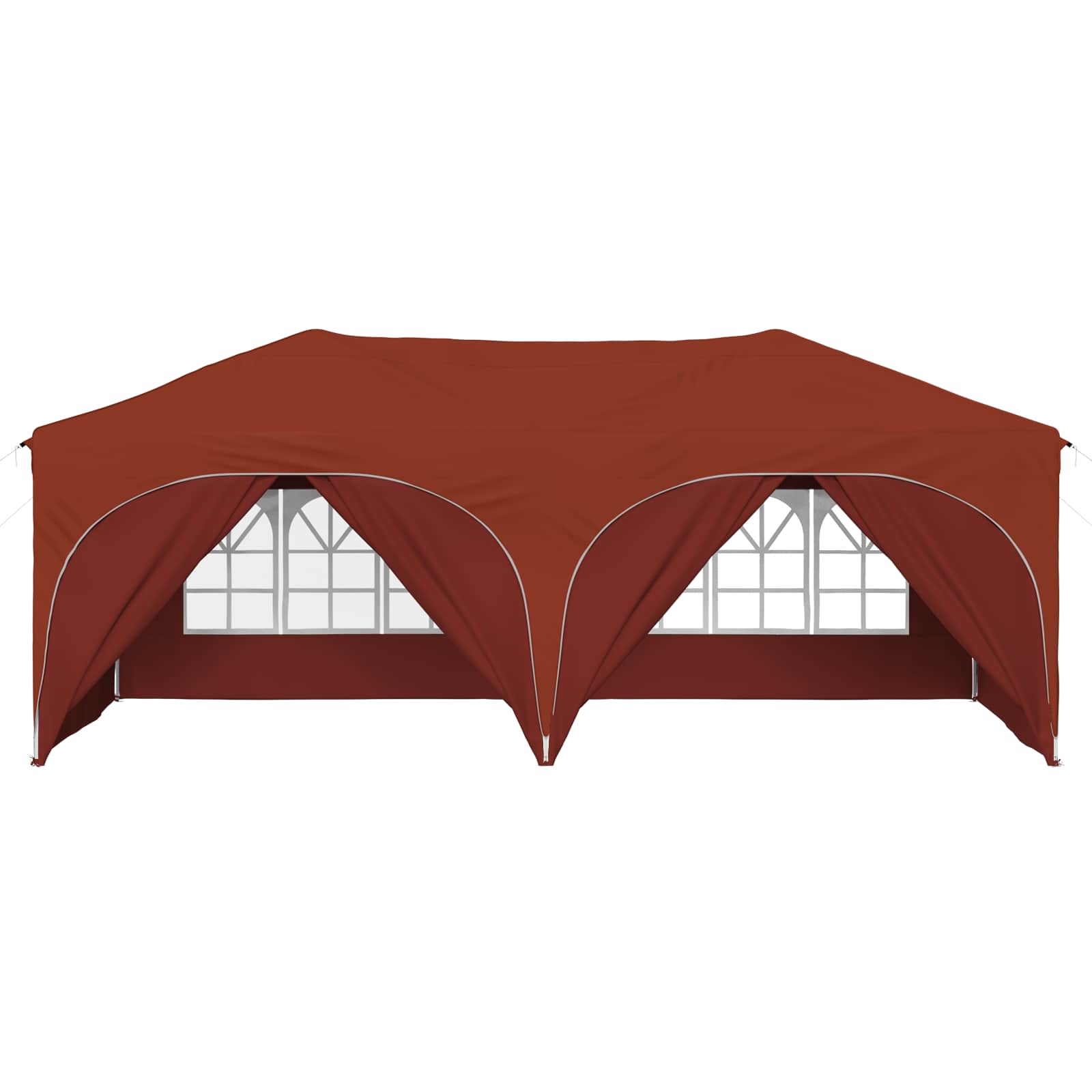 Pop-up Festtelt 575 x 288 x 245 cm Terrakotta Oxford stof