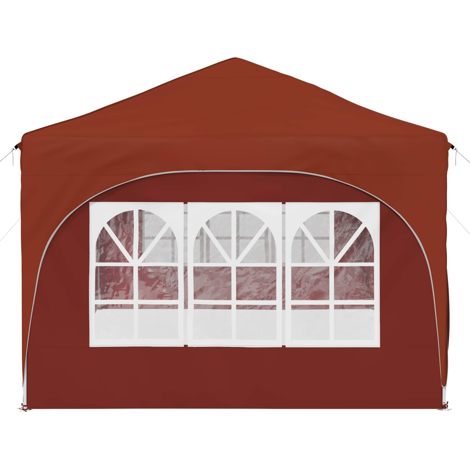 Pop-up Festtelt 575 x 288 x 245 cm Terrakotta Oxford stof