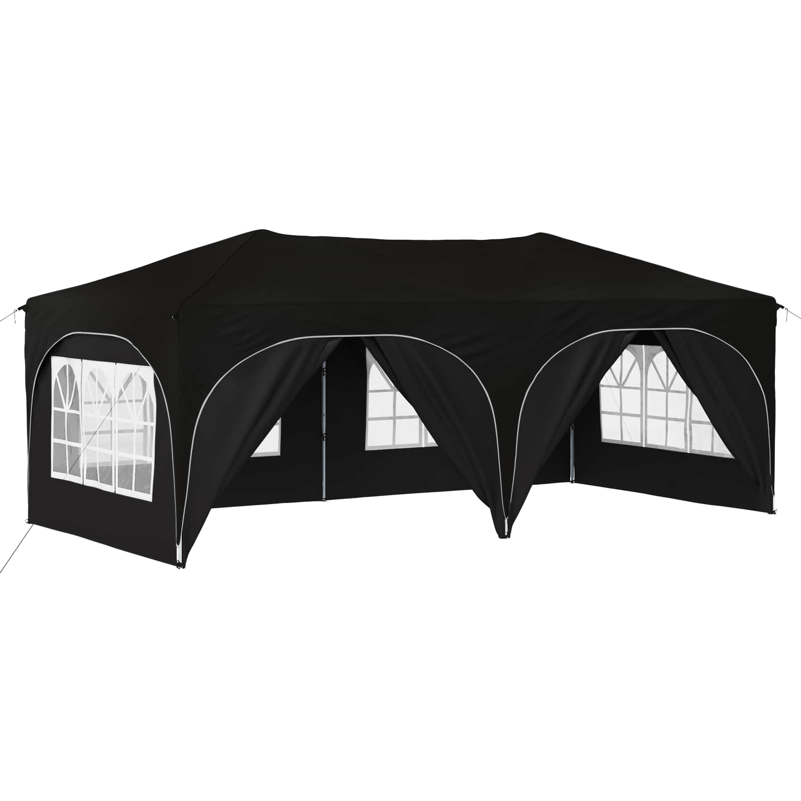 Pop-up Festtelt 575 x 288 x 245 cm Sort Oxford stof