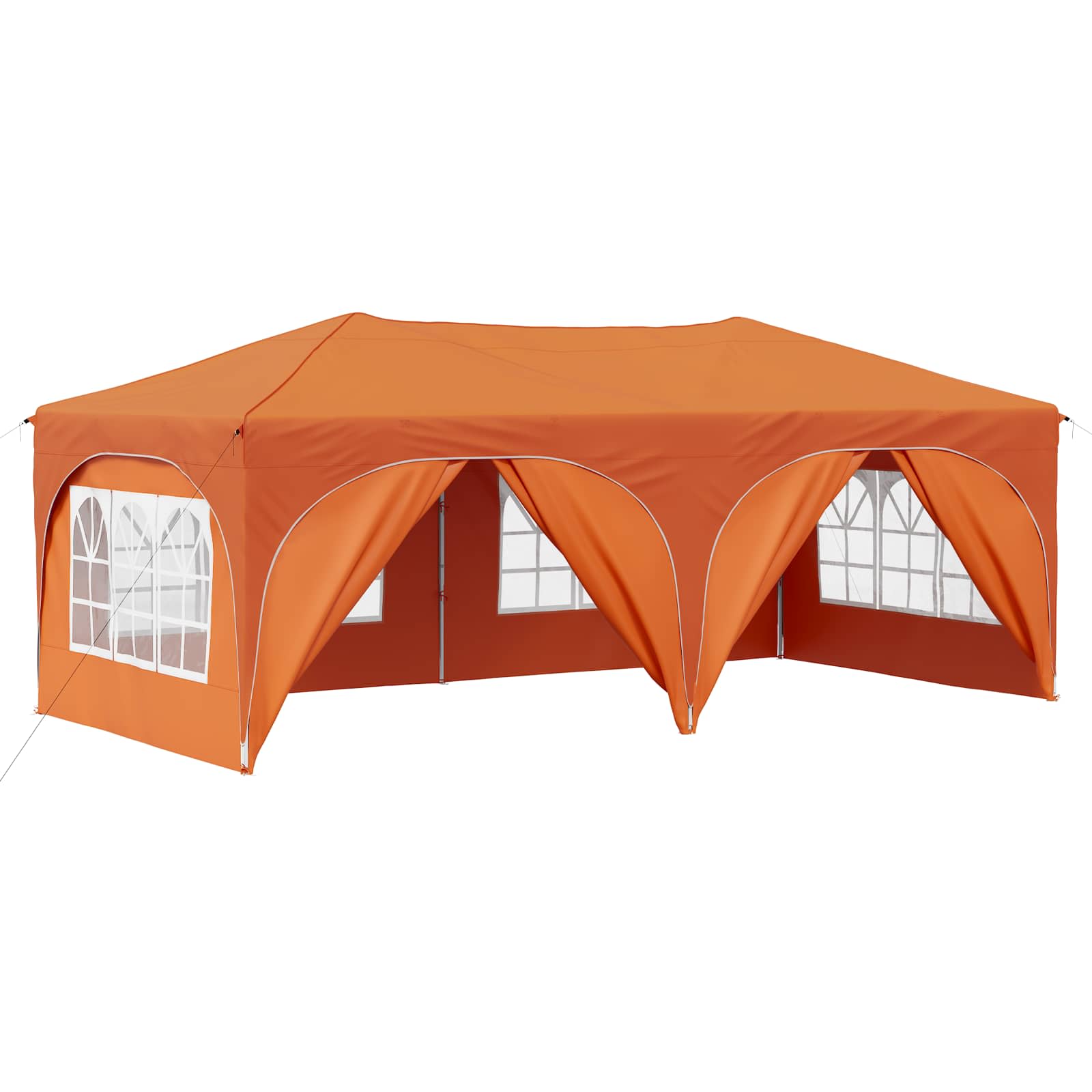 Pop-up Festtelt 575 x 288 x 245 cm Orange Oxford stof