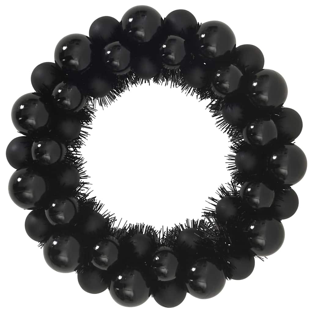 Jule Kugle Krans 2 pcs Sort 33 x 33 x 7 cm Polystyren