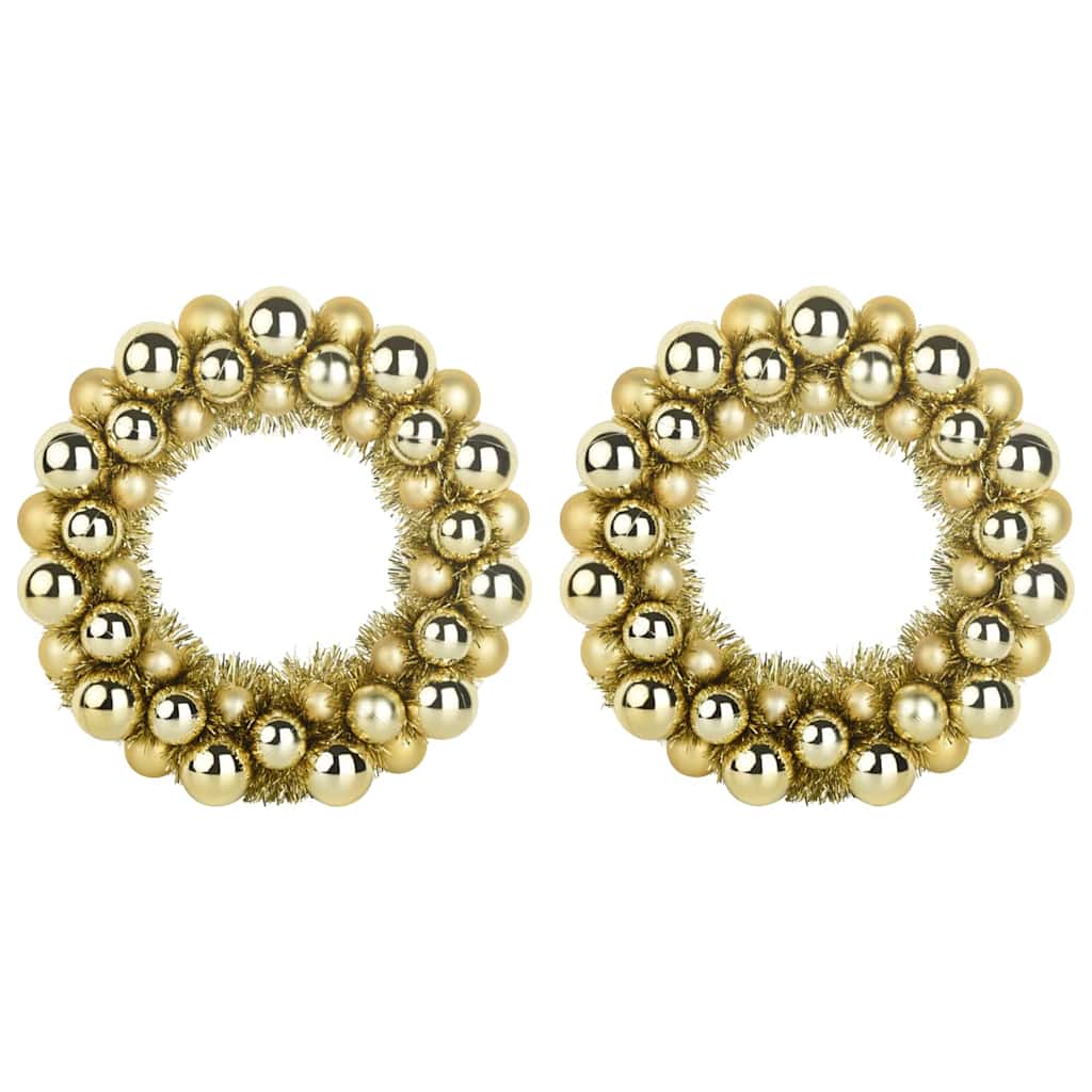 Jule Kugle Krans 2 pcs Guld 33 x 33 x 7 cm Polystyren