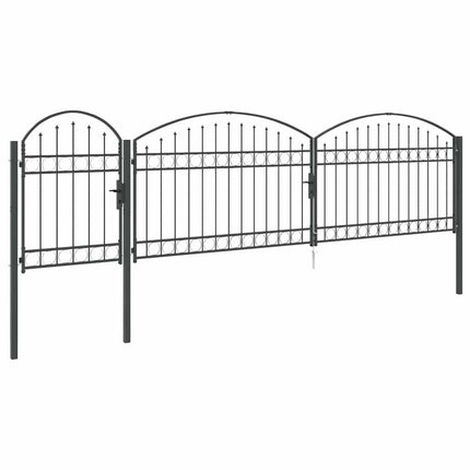 Hegnslåge med buet top Assen Grå 500 x 100 cm Stål