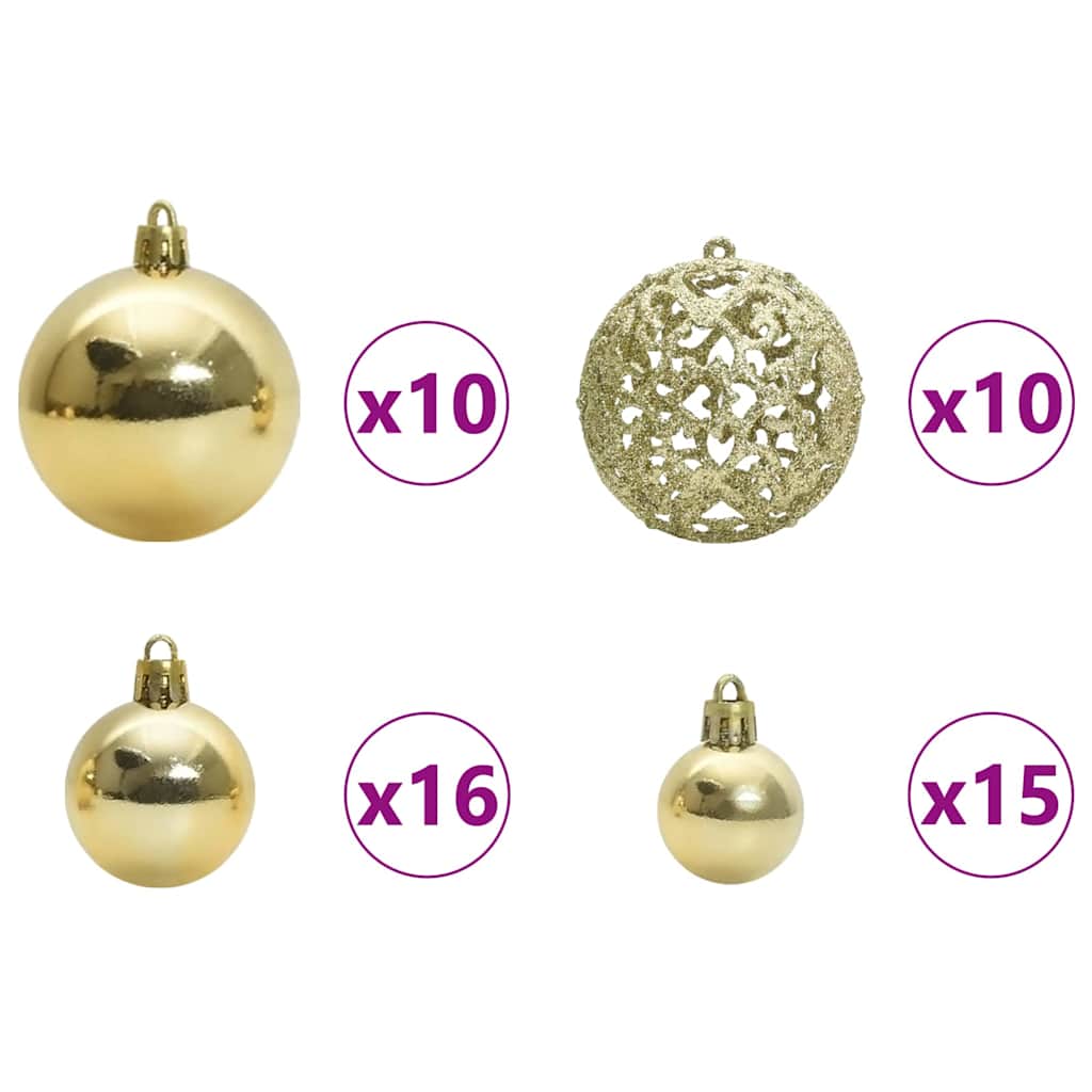 Jule Kuglesæt med 300 LED'er 120 pcs Guld Plastik