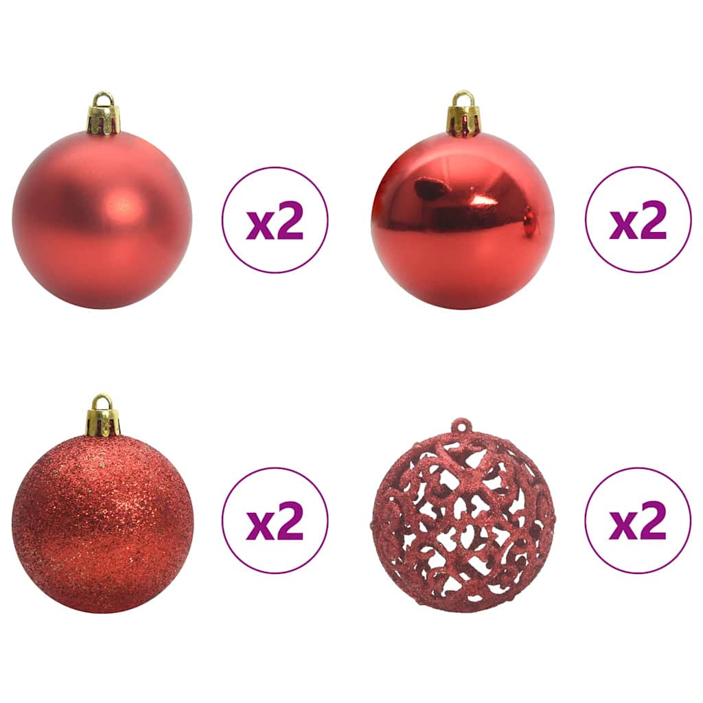 Jule Kuglesæt med 150 LED'er 61 pcs Flerfarvet Plastik