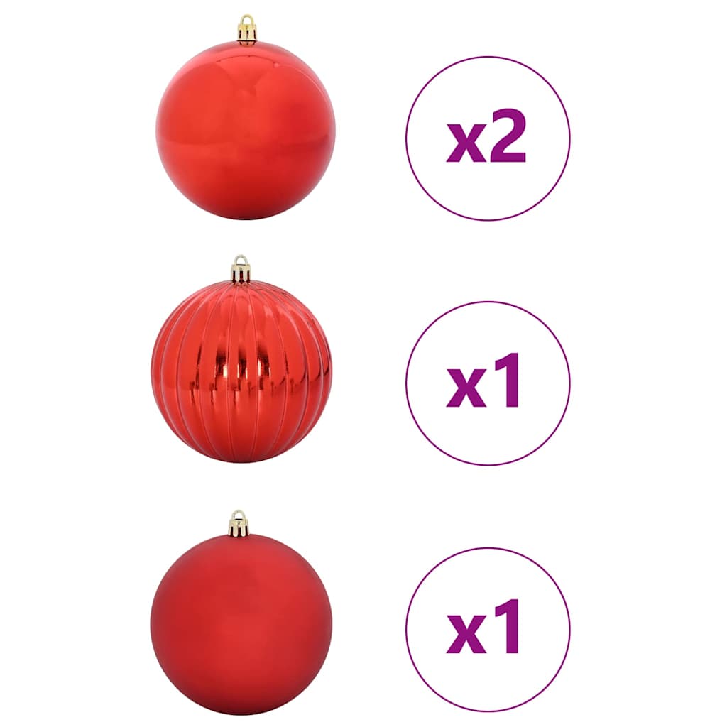 Julepynt Sæt XXL 4 pcs Rød Plastik
