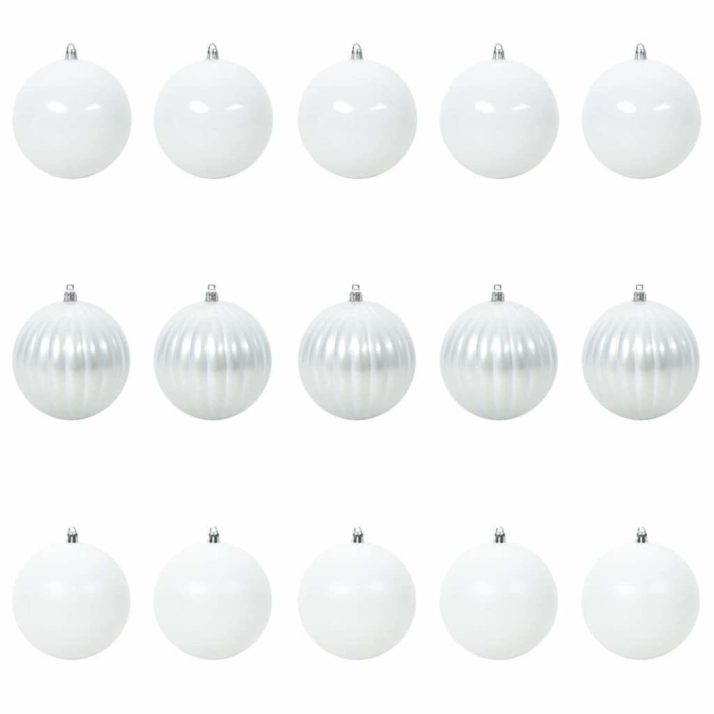 Juletræsbommelæt XL 15 pcs Hvid Plastik