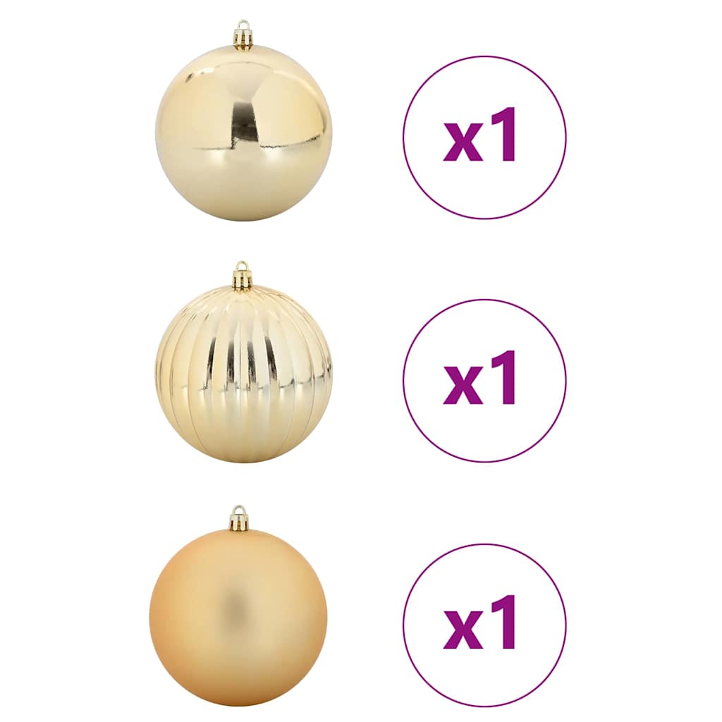Julepynt Set XXL 3 pcs Guld Plastik