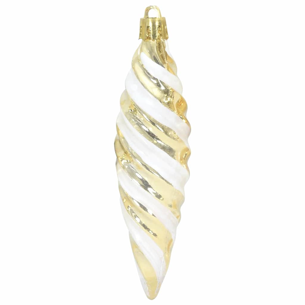 Jule Spiral Formet Kugle 40 pcs Guld Plastik