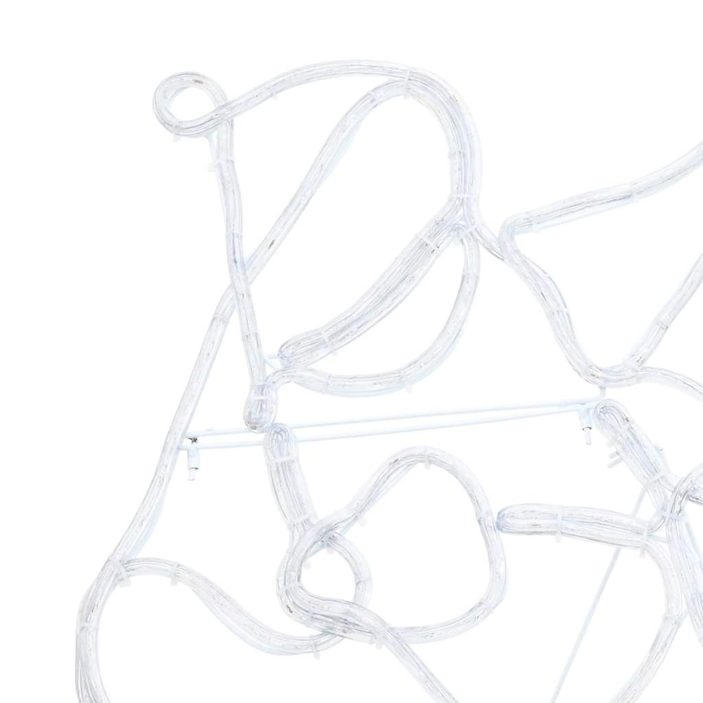 Juledekoration med 1224 LED'er Flerfarvet 69 x 79 cm PVC