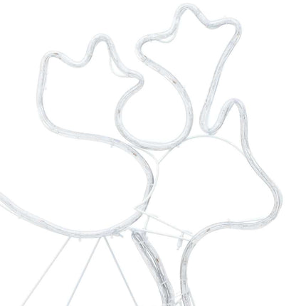 Juledekoration med 1224 LED'er Flerfarvet 69 x 79 cm PVC
