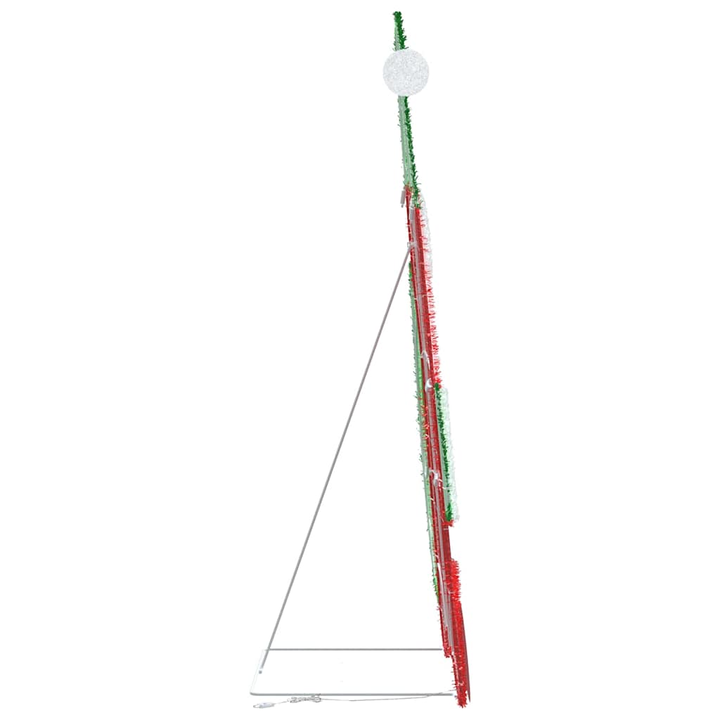 Belyst Julemand med 60 LED'er Varm hvid 62 x 70 cm Glitterstof