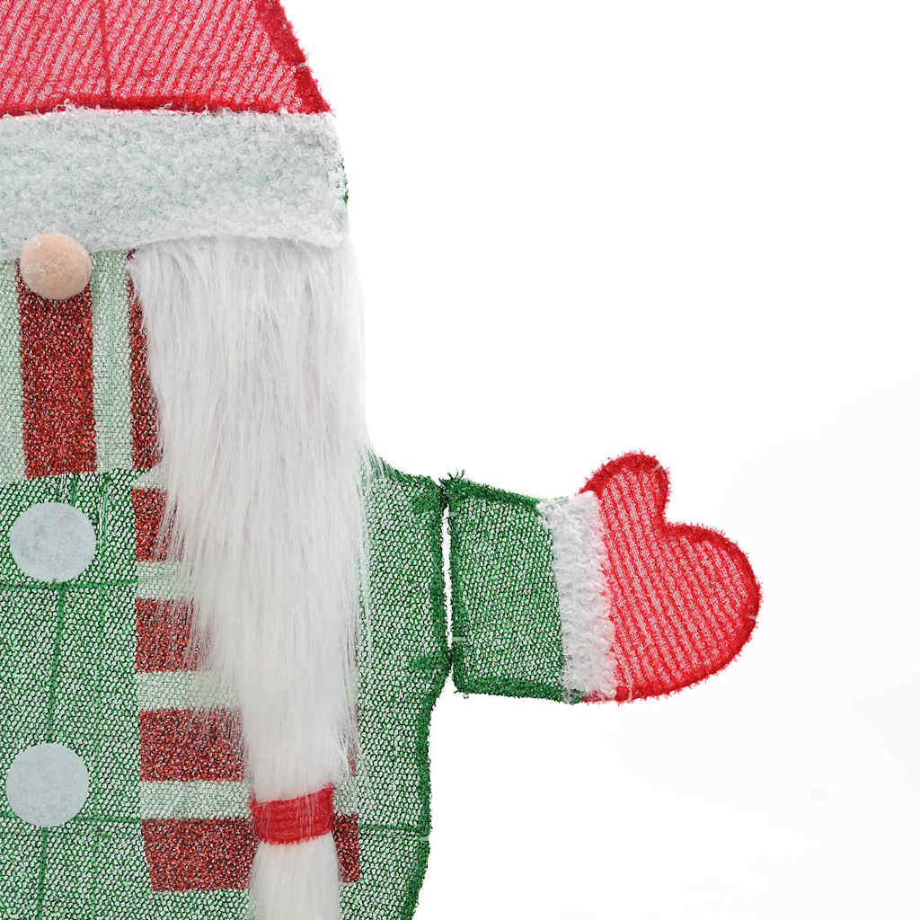 Belyst Gnom med 60 LED'er Varm hvid 71 x 64 cm Glitterstof