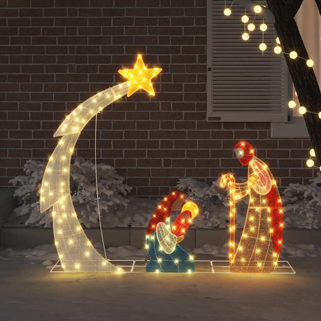 Krippescene Varm hvid 149 x32 x 127.5 cm Polyester