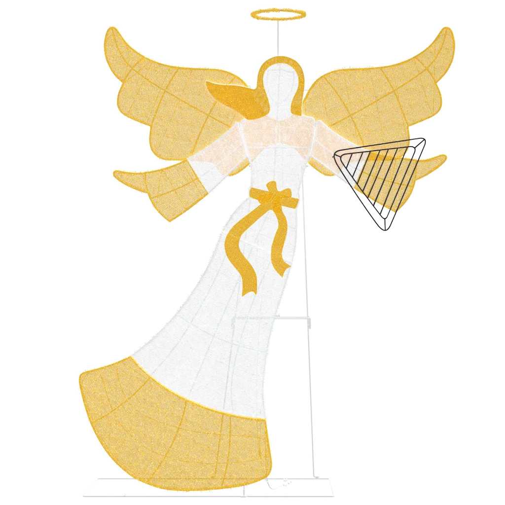 Lyst hjørne Varm hvid 116 x 29 x 158.5 cm Polyester