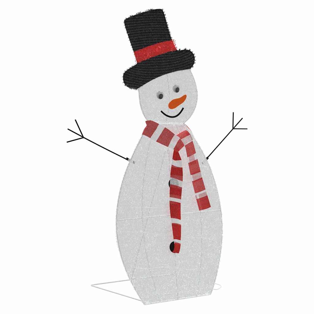 Belyst Snemand Familie 3 pcs Varm hvid Polyester