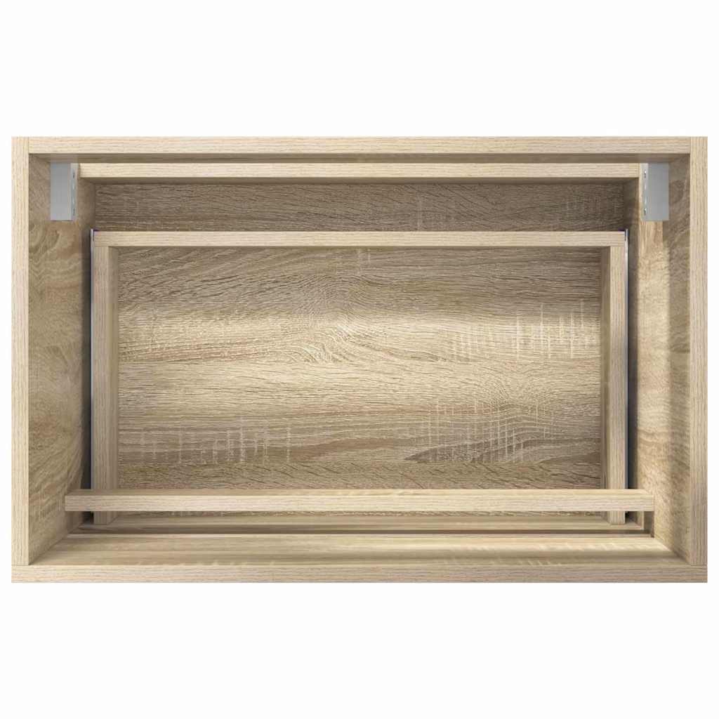 Badeværelsesmøbel sæt med skuffe Sonoma eg Konstrueret træ