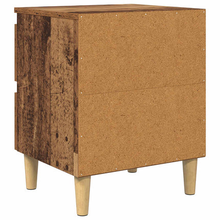 Sengeskabe 2 stk. Gammelt træ 40 x 35 x 50 cm Konstrueret træ