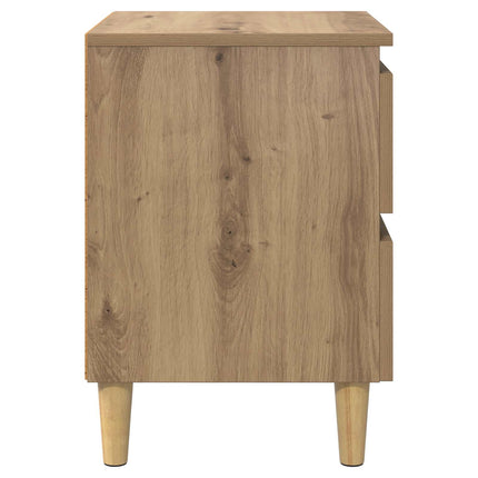 Sengeskabe 2 pcs Artisan Egetræ 40 x 35 x 50 cm Konstrueret træ