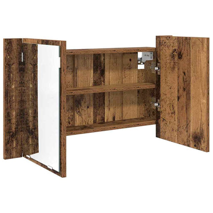 Badeværelsesspejlskab Gammelt træ 80 x 12 x 45 cm