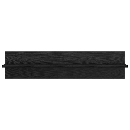 Væghylder 4 pcs Sort eg 80 x 11,5 x 18 cm Konstrueret træ
