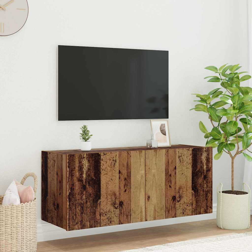 TV vægskab Gammelt træ 100 x 35 x 41 cm Konstrueret træ