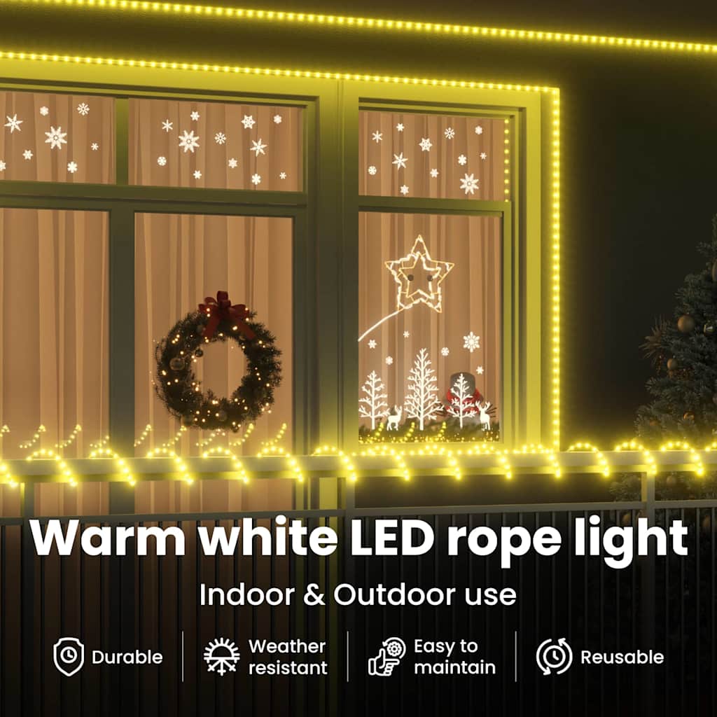 Sejllys med 240 LED'er Varm hvid 10 m PVC