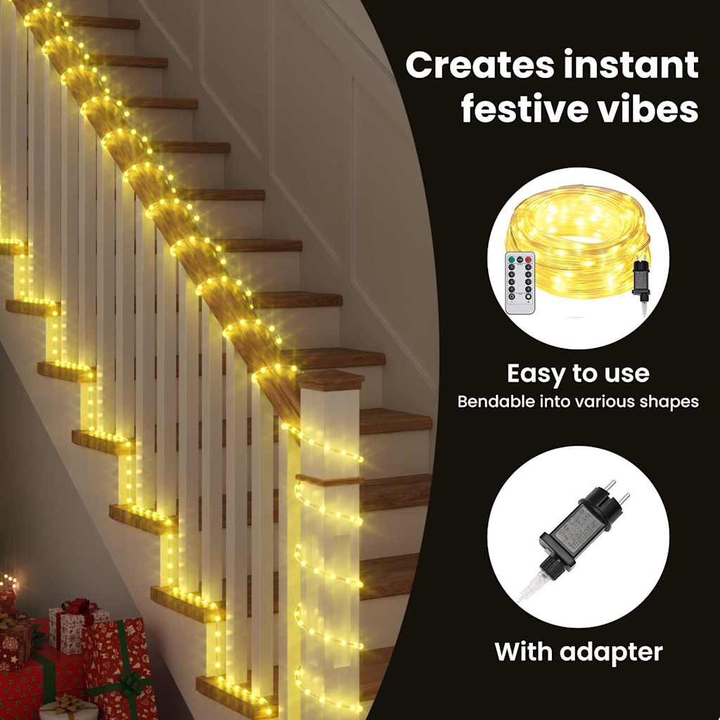 Sejllys med 240 LED'er Varm hvid 10 m PVC