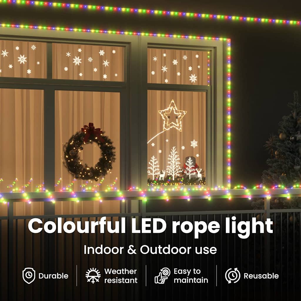 Sejllys med 240 LED'er Flerfarvet 10 m PVC