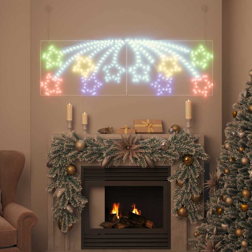 Jule Stjerne med 432 LED'er Flerfarvet 182 x 58 cm PVC