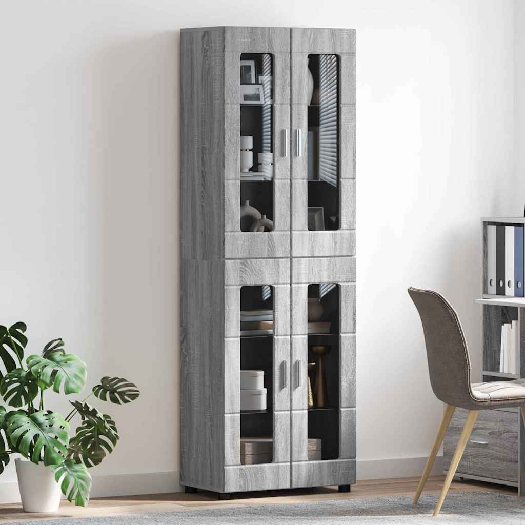 Highboard FLORIN Grå Sonoma 60 x 35 x 182 cm Konstrueret træ