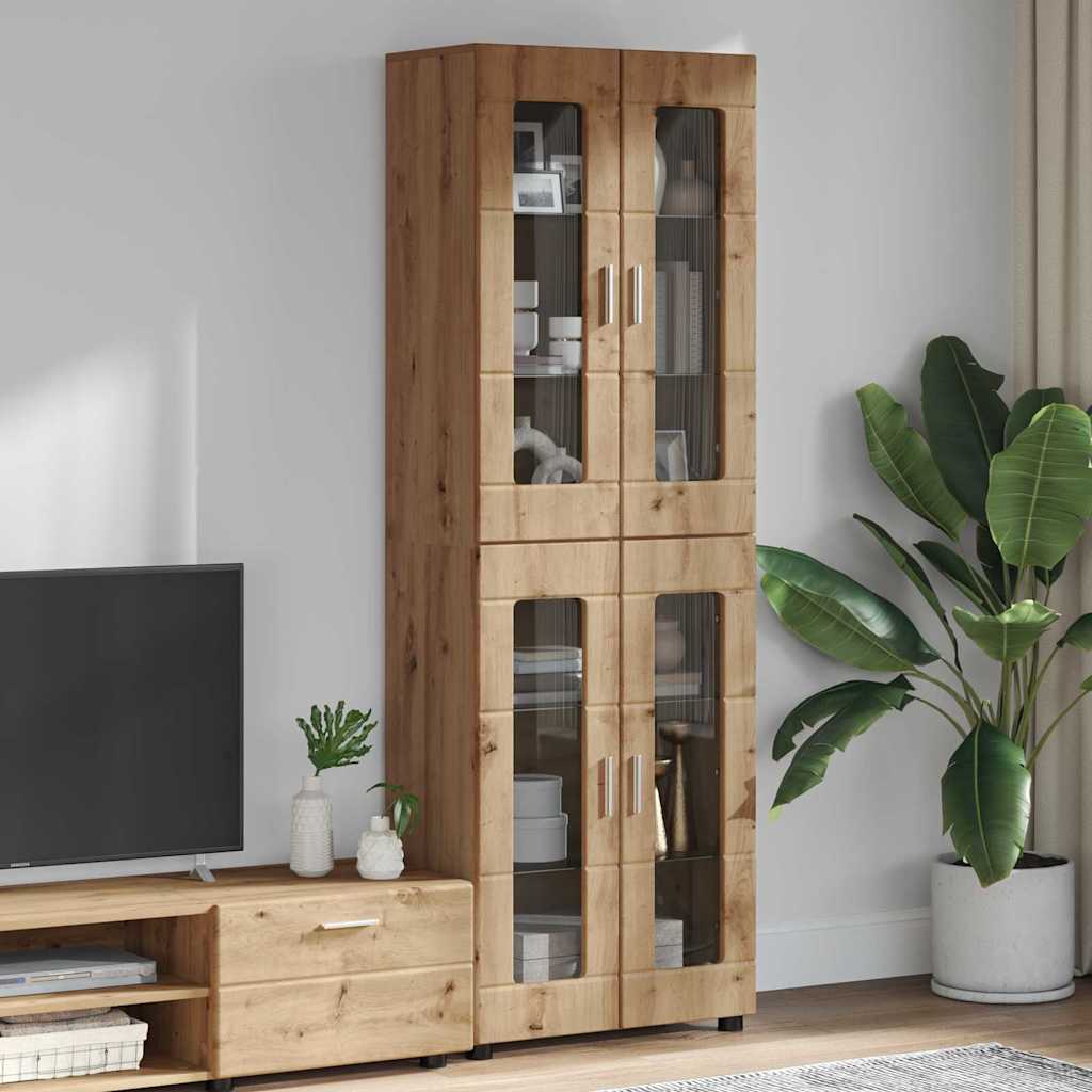 Highboard med hylde FLORIN Artisan Egetræ 60 x 35 x 182 cm