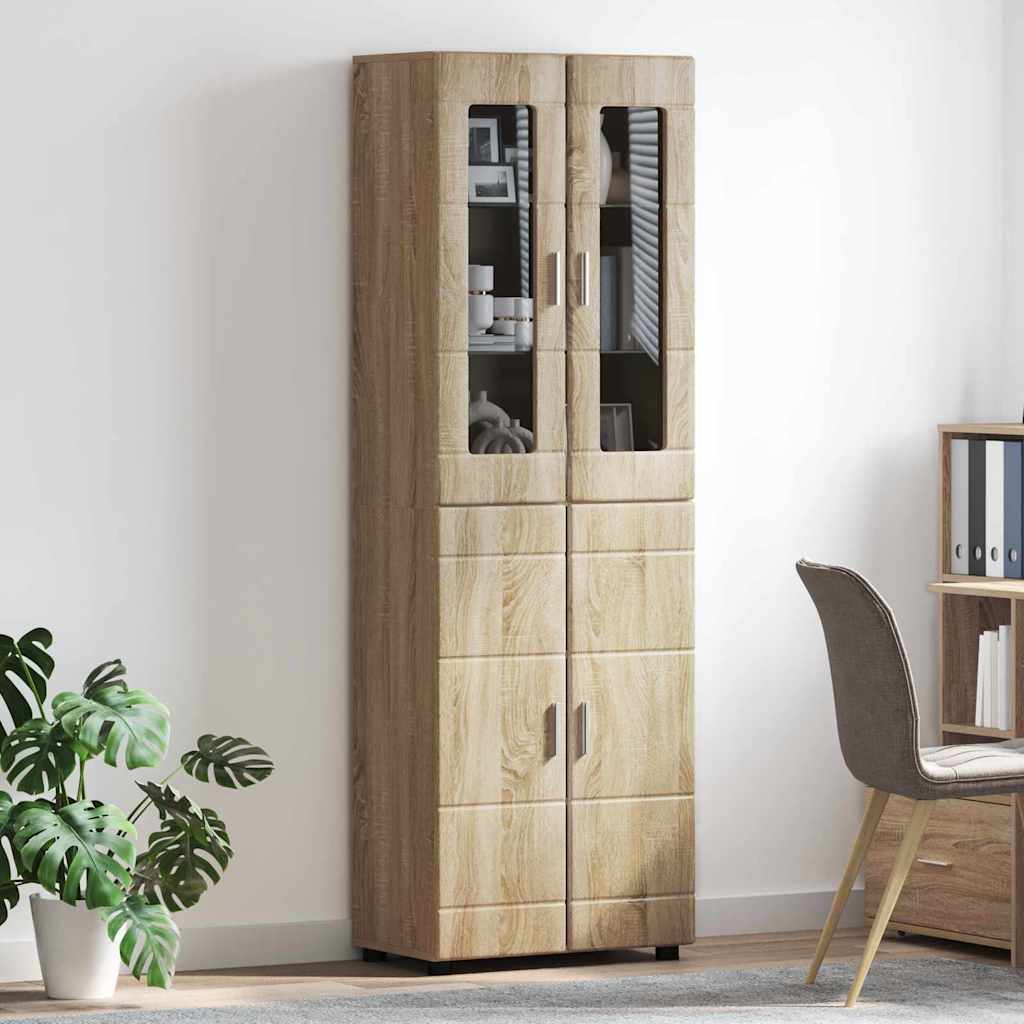 Highboard FLORIN Sonoma eg 60 x 35 x 182 cm Konstrueret træ