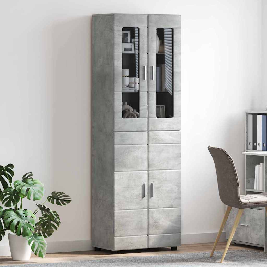 Highboard FLORIN Beton Grå 60 x 35 x 182 cm Konstrueret træ