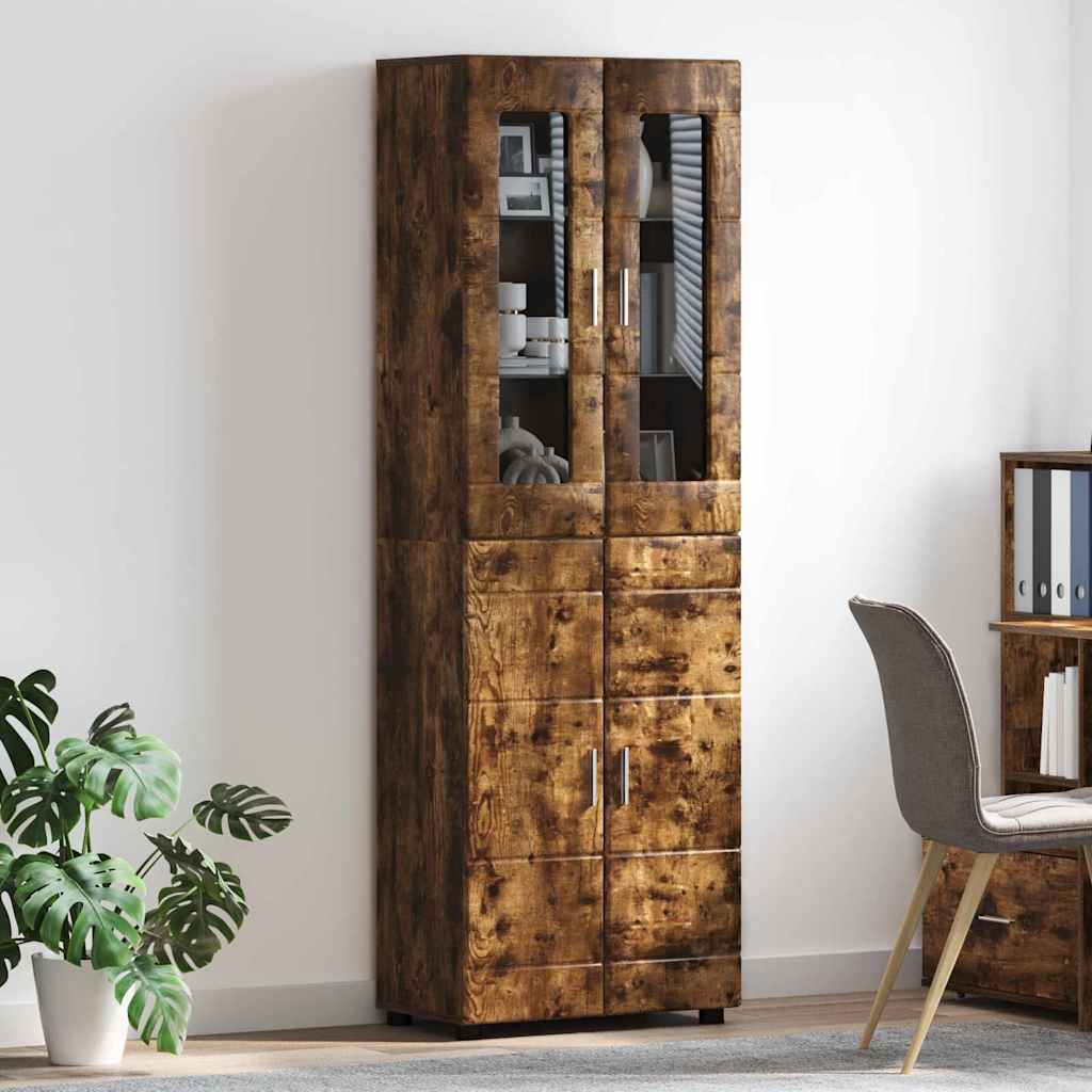 Highboard FLORIN Røget eg 60 x 35 x 182 cm Konstrueret træ