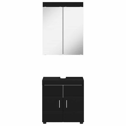 Badeværelsesmøbel sæt TULUM 2 pcs Sort 60 x 34 x 63 cm
