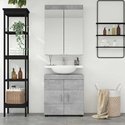 Badeværelsesmøbel sæt TULUM 2 pcs Beton Grå 60 x 34 x 63 cm