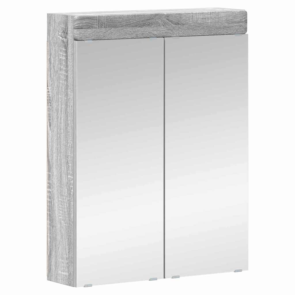 Badeværelsesmøbel sæt TULUM 2 pcs Grå Sonoma 60 x 34 x 63 cm