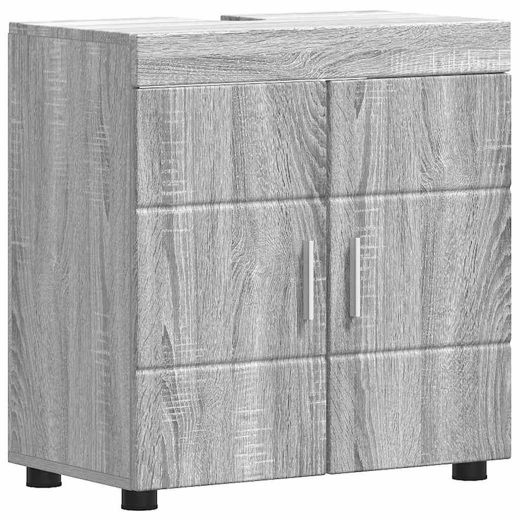 Badeværelsesmøbel sæt TULUM 2 pcs Grå Sonoma 60 x 34 x 63 cm