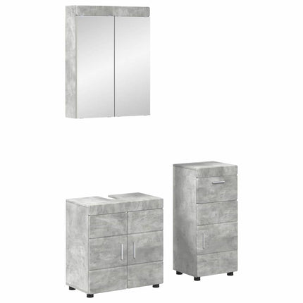 Badeværelsesmøbel sæt TULUM 3 pcs Beton Grå 60 x 34 x 63 cm
