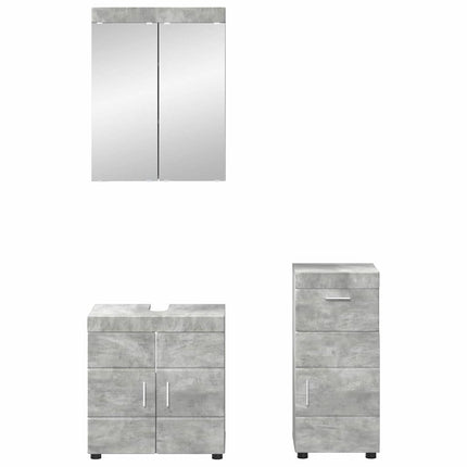 Badeværelsesmøbel sæt TULUM 3 pcs Beton Grå 60 x 34 x 63 cm