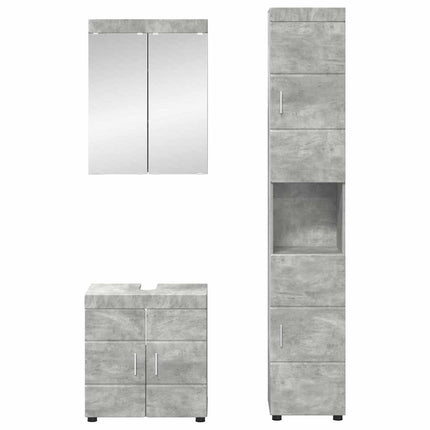 Badeværelsesmøbel sæt TULUM 3 stk. Beton Grå 60 x 34 x 63 cm