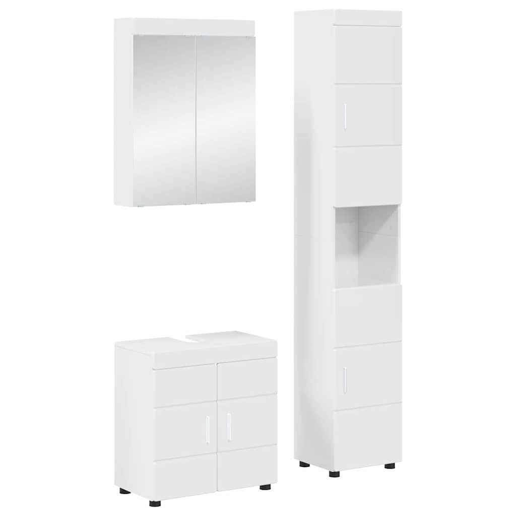 Badevrelsesmbel st TULUM 3 stk. Hj gloss hvid