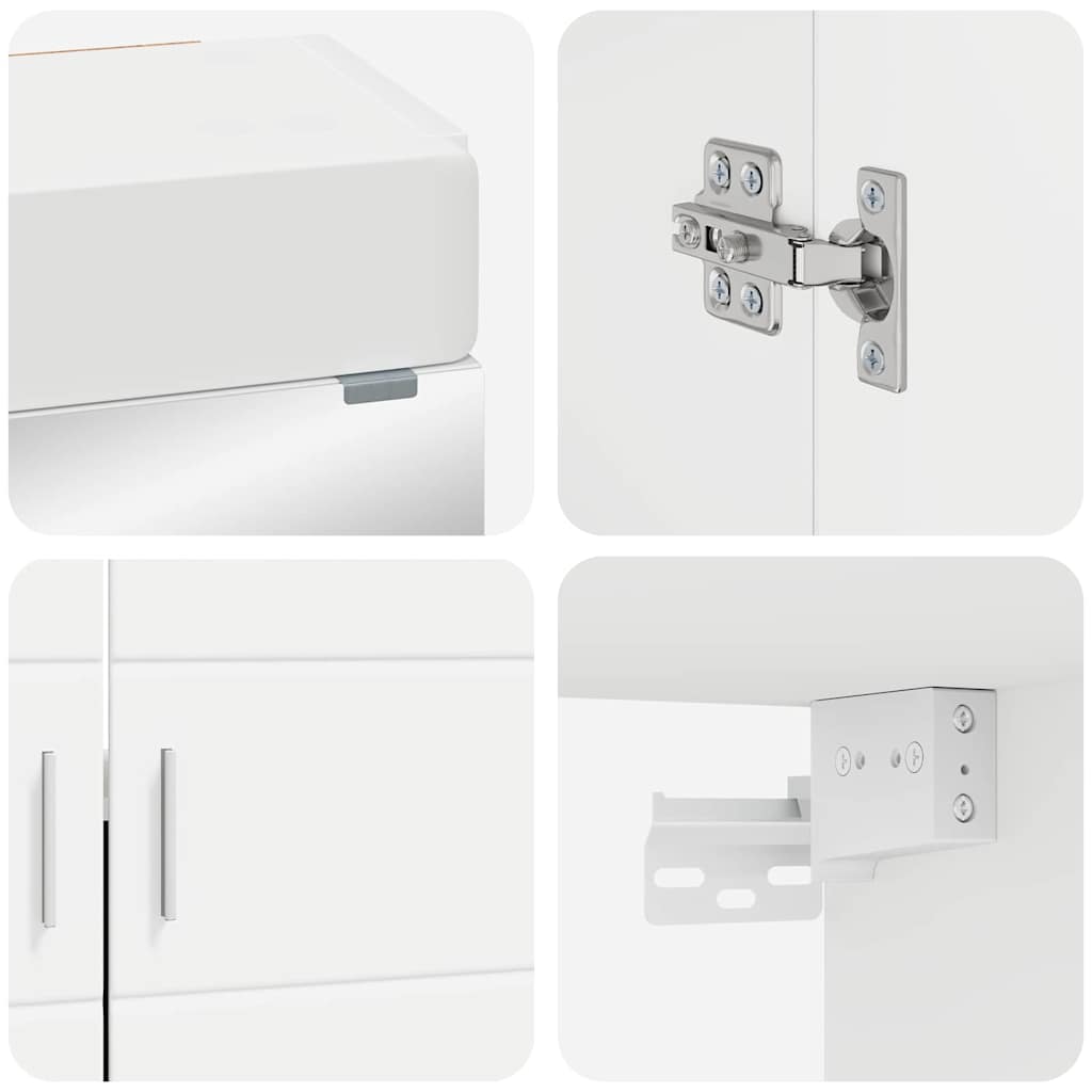 Badeværelsesmøbel sæt TULUM 4 pcs Hvid 60 x 34 x 63 cm