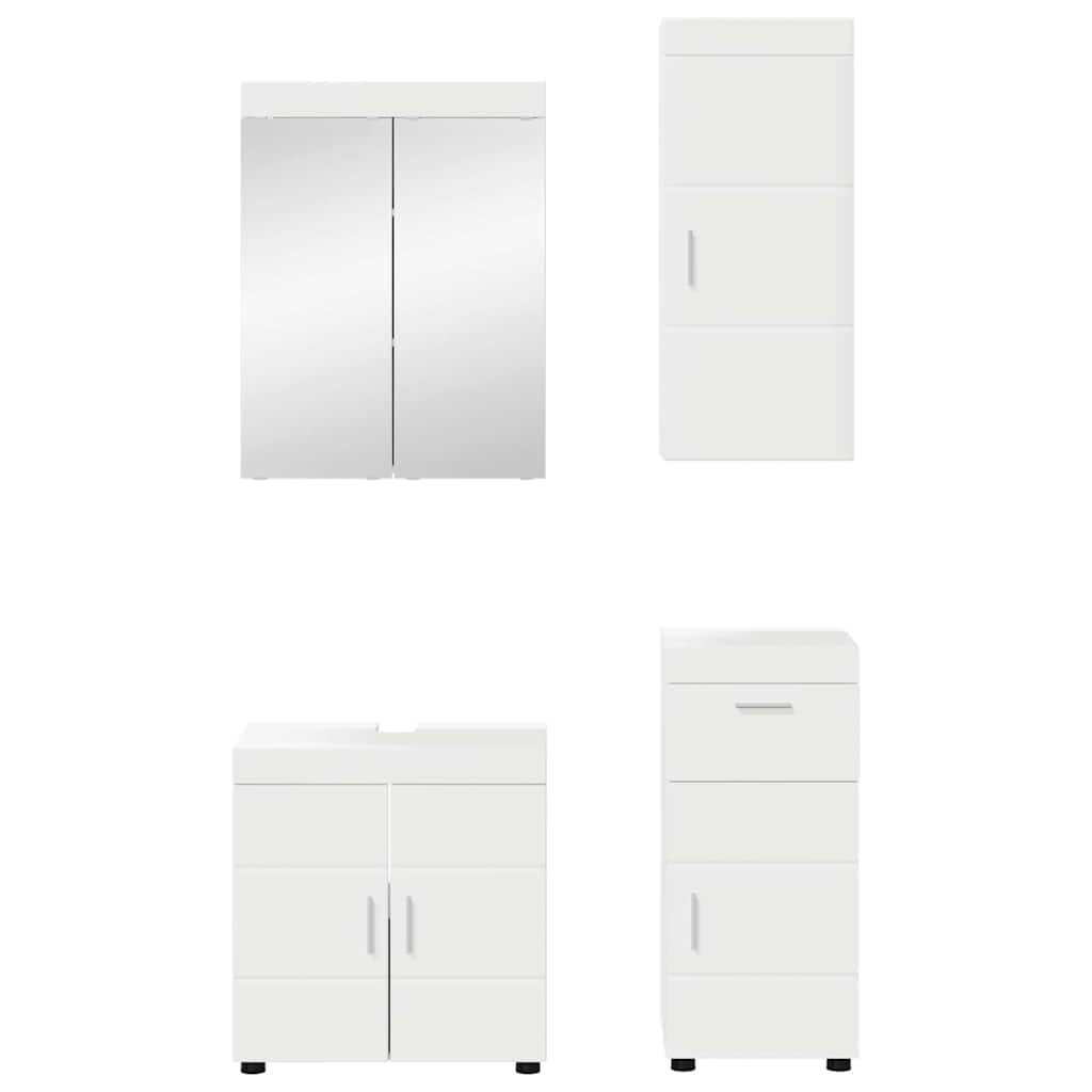 Badeværelsesmøbel sæt TULUM 4 pcs Hvid 60 x 34 x 63 cm