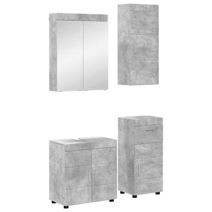 Badeværelsesmøbel sæt TULUM 4 pcs Beton Grå 60 x 34 x 63 cm