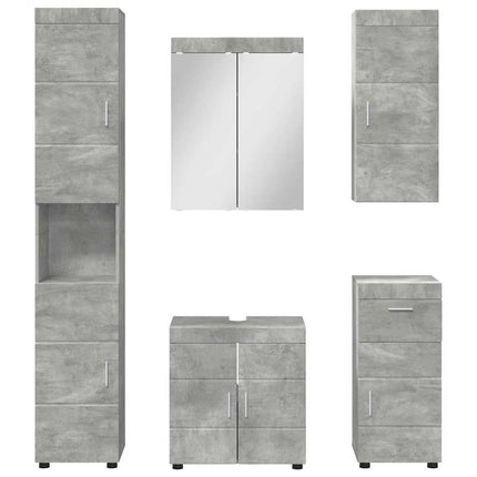 Badeværelsesmøbel sæt TULUM 5 pcs Beton Grå 60 x 34 x 63 cm