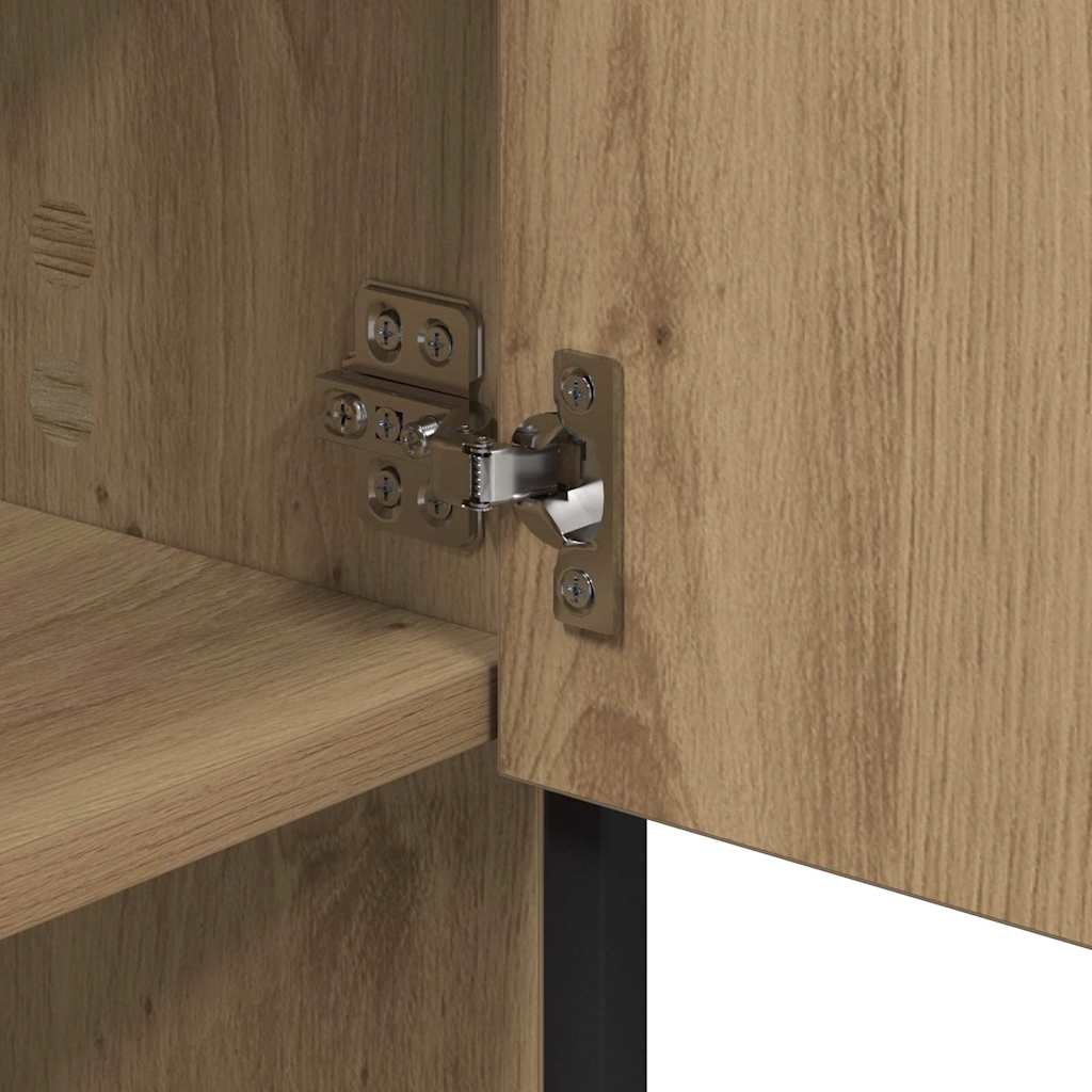 Badeværelsesmøbel sæt 3 pcs Artisan Egetræ Konstrueret træ